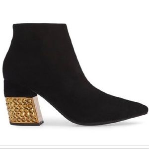 Jeffrey Campbell black suede booties